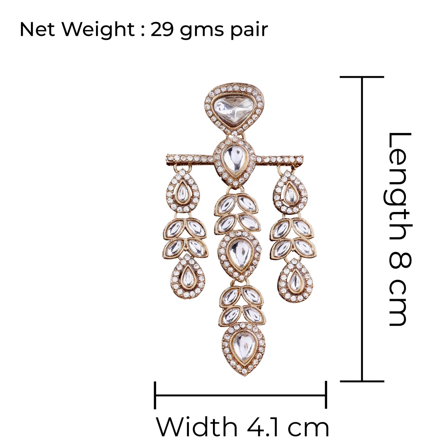 Silver Japneet Premium Designer Zircone Earring