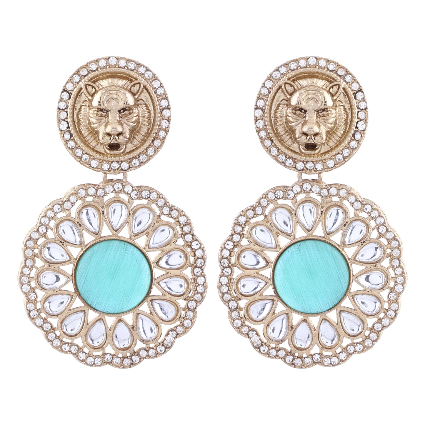 Mint Green Kysa Bollywood Inspired Designer Earring