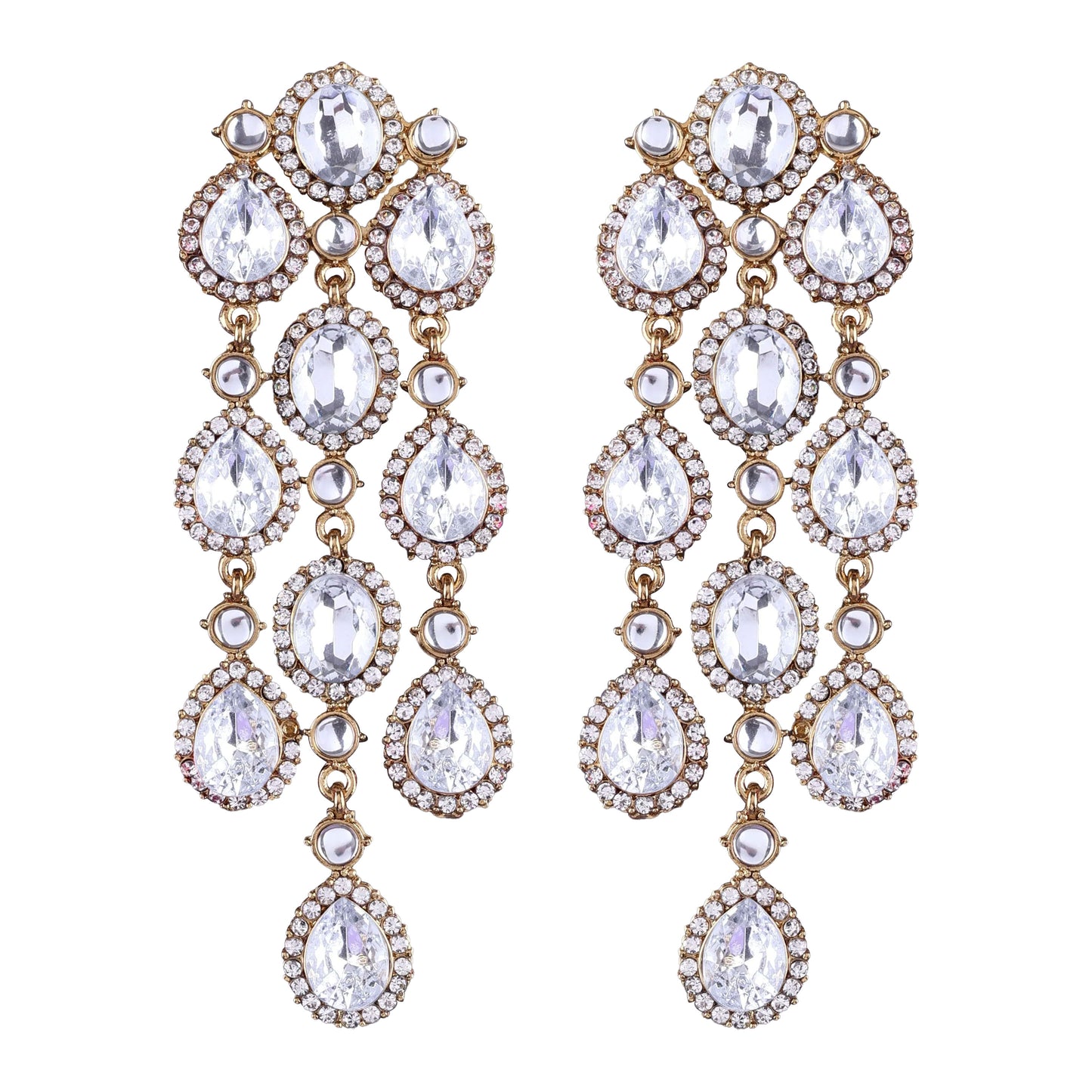 White Tavleen Dangler Earring