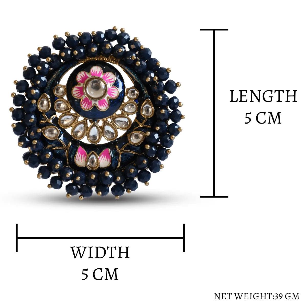 Navy Blue Ashu Meena Stud