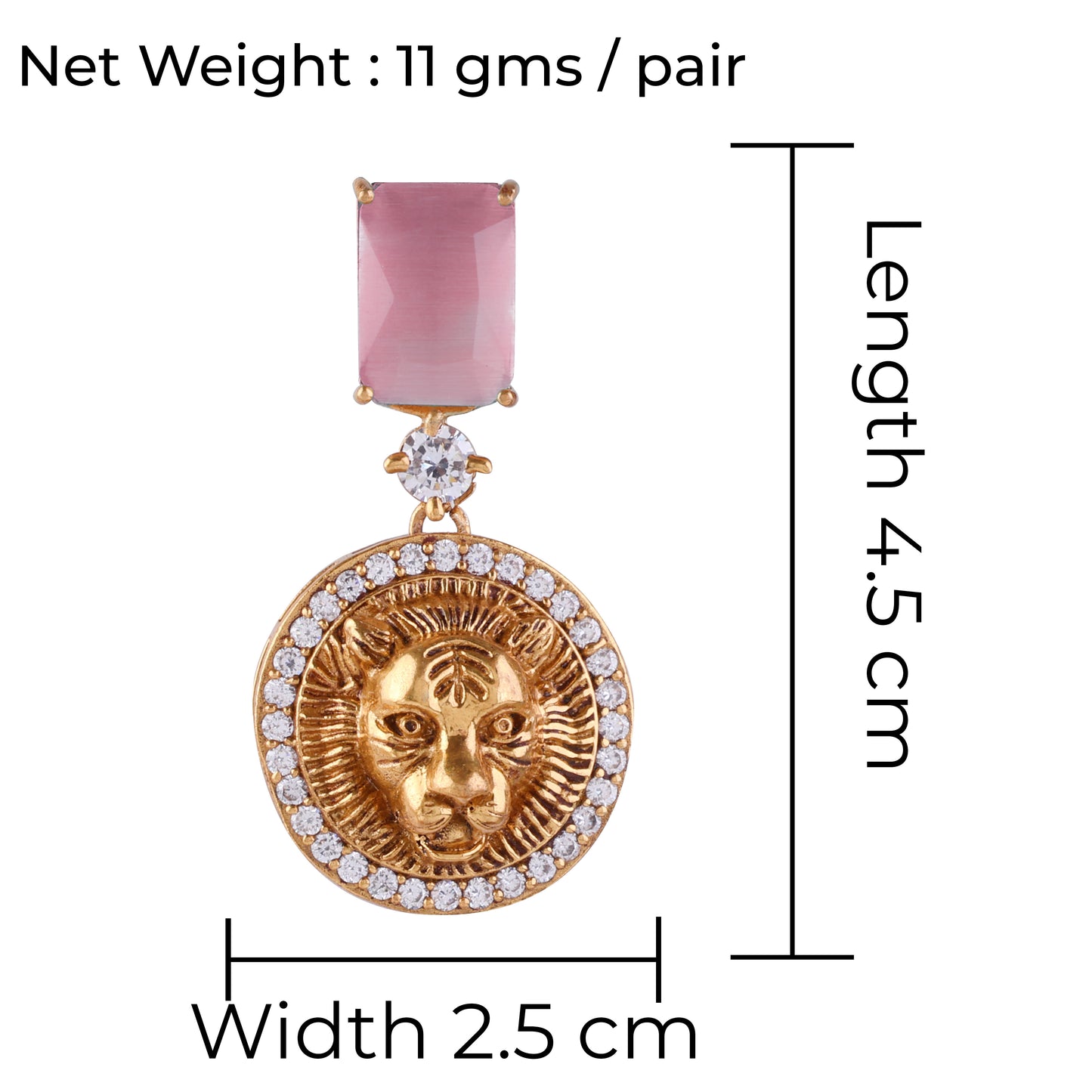 Matte Blush Shriya Designer Earring