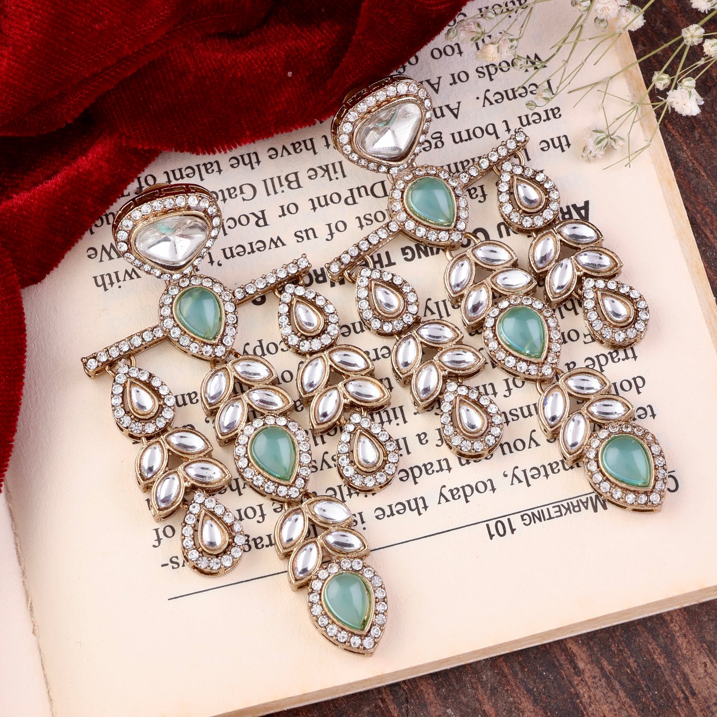 Mint Japneet Premium Designer Zircone Earring