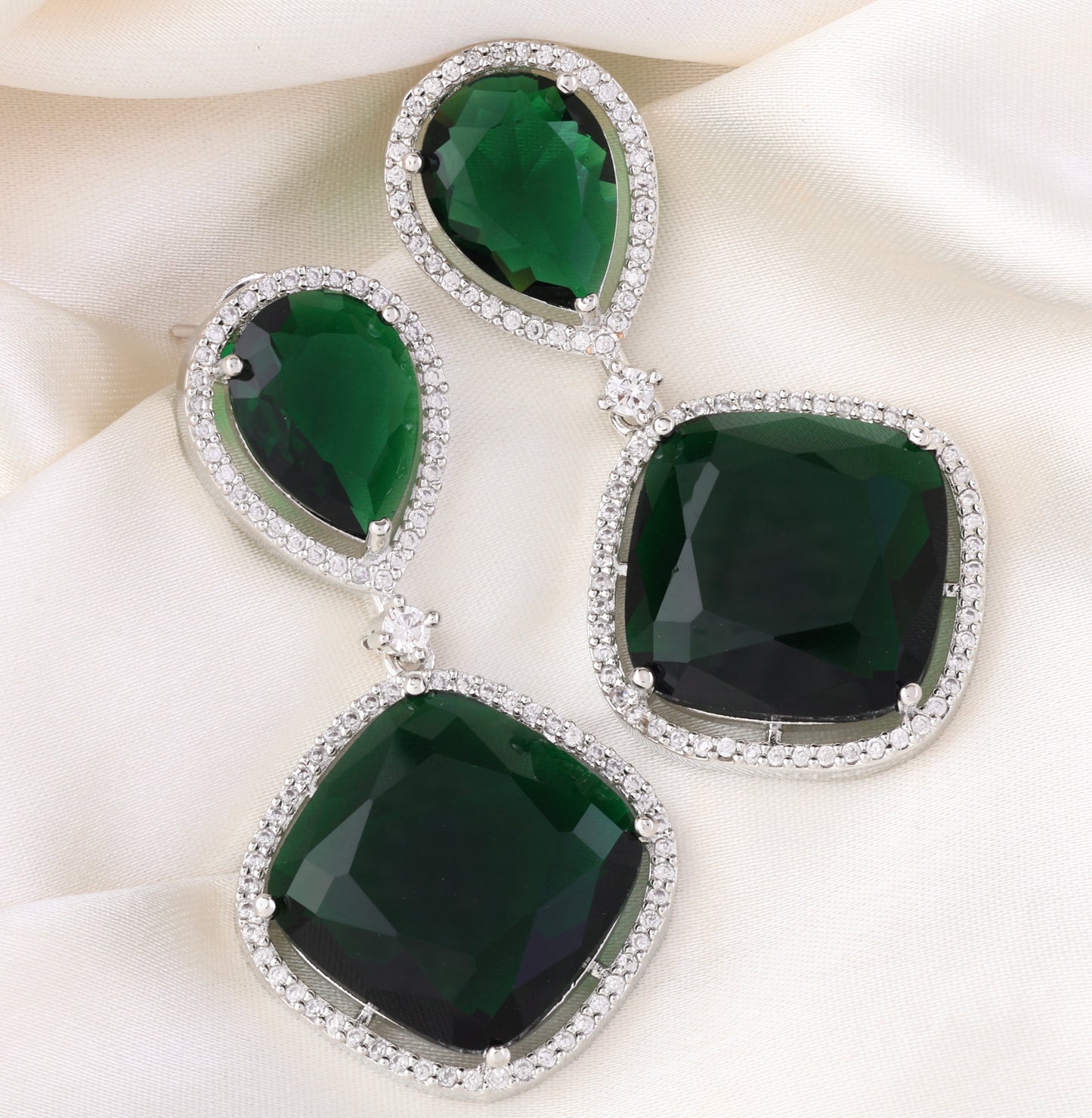 Emerald Denis American Diamond Earring