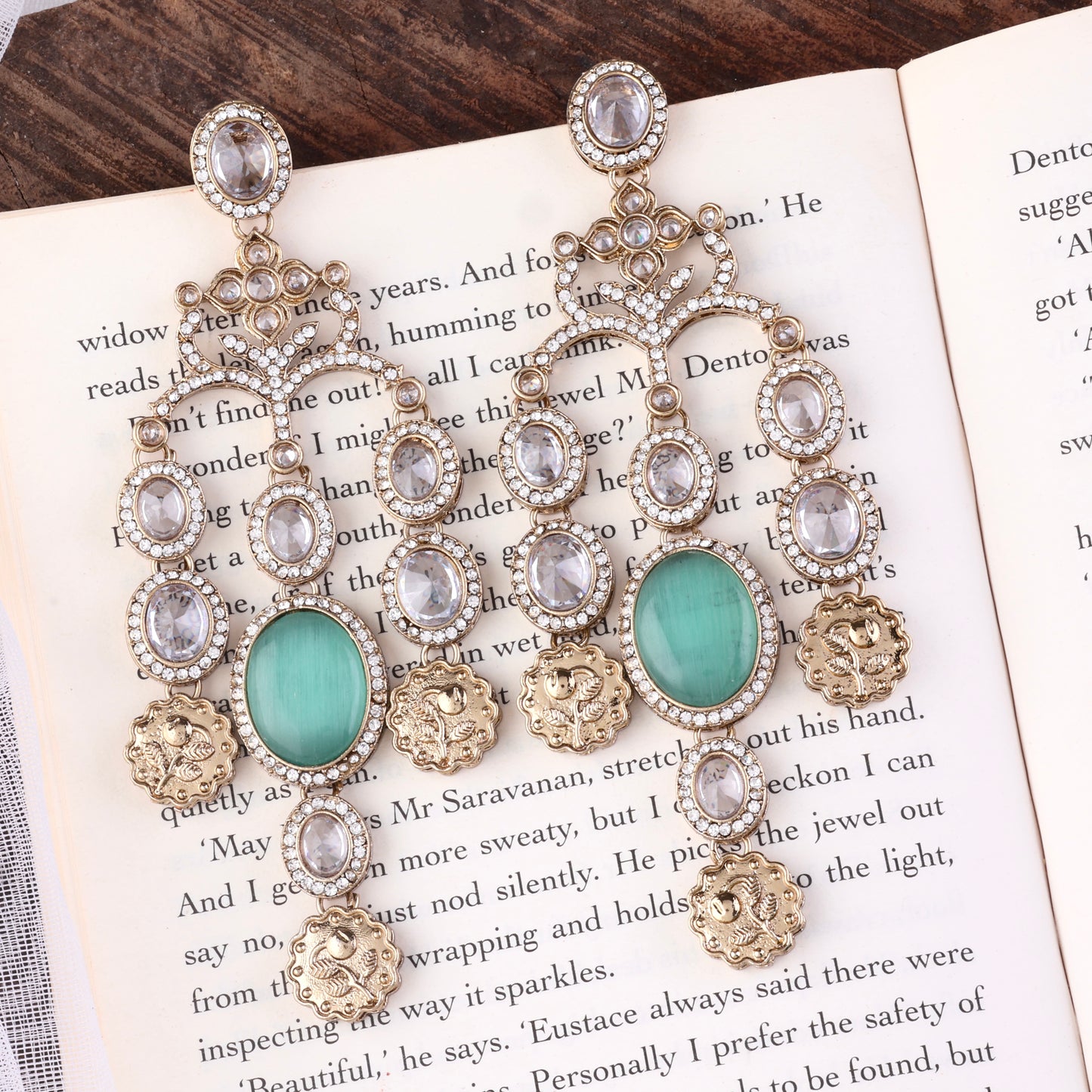 Mint Green Kiara Designer Earring