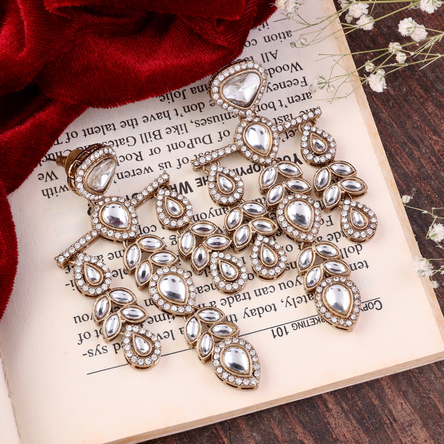 Silver Japneet Premium Designer Zircone Earring