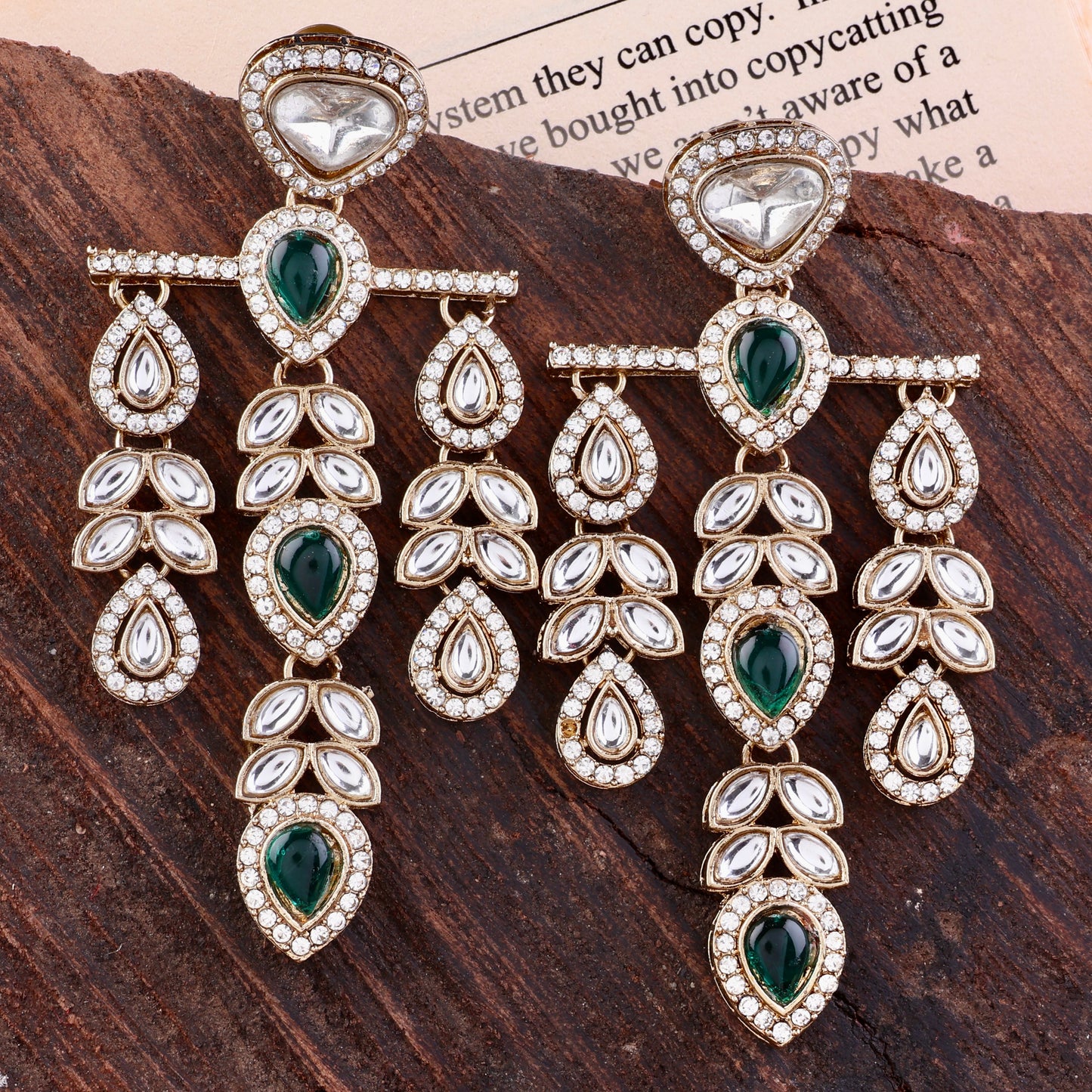 Green Japneet Premium Designer Zircone Earring