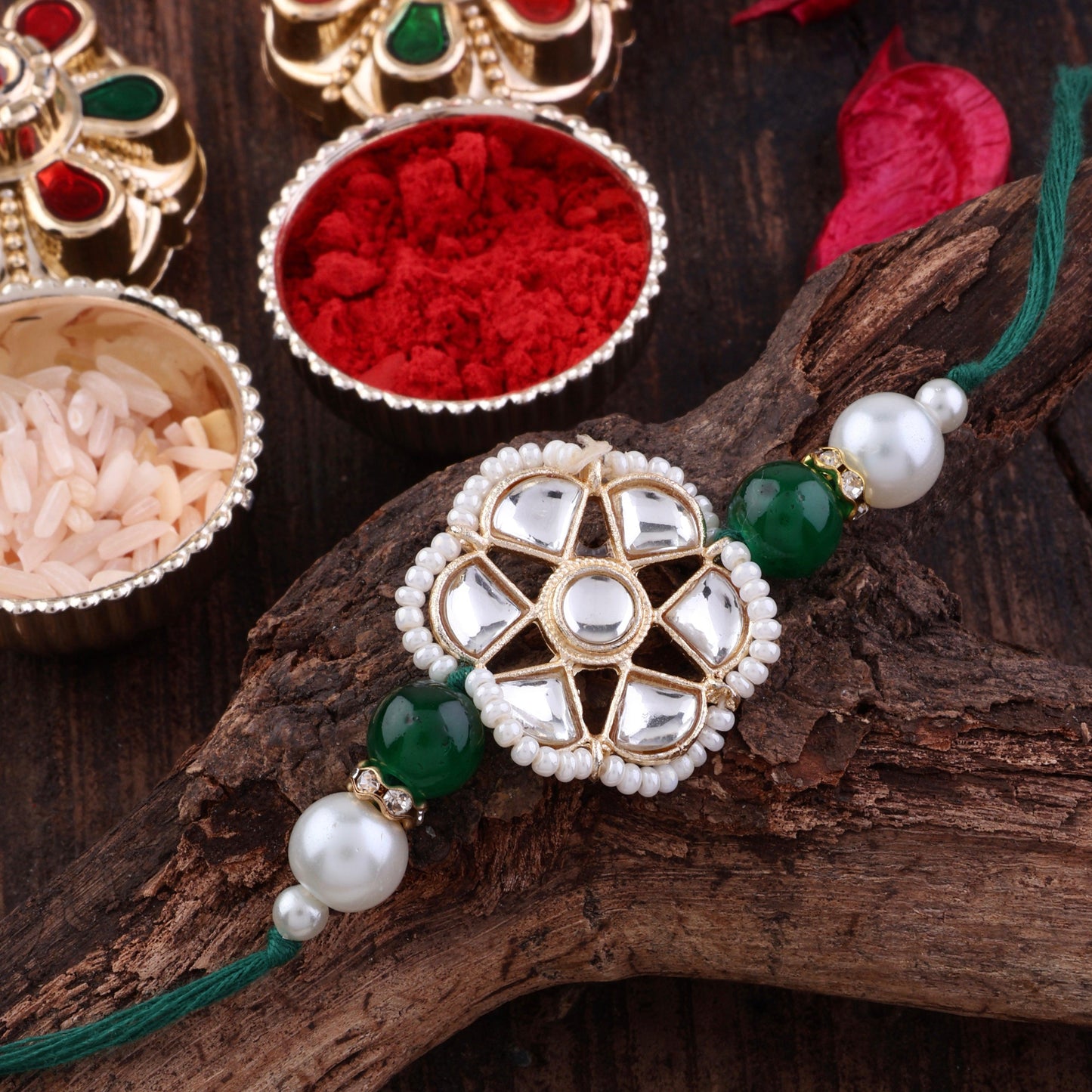 Green Reesha Rakhi