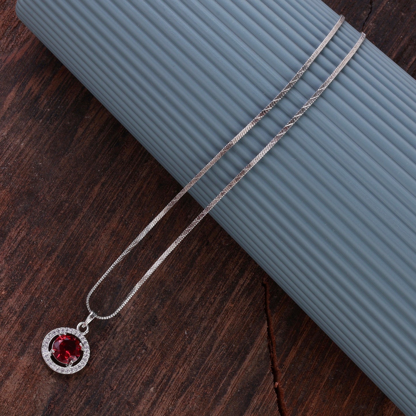 Wine Jack American Diamond Pendant with Chain