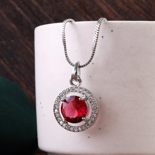 Wine Jack American Diamond Pendant with Chain