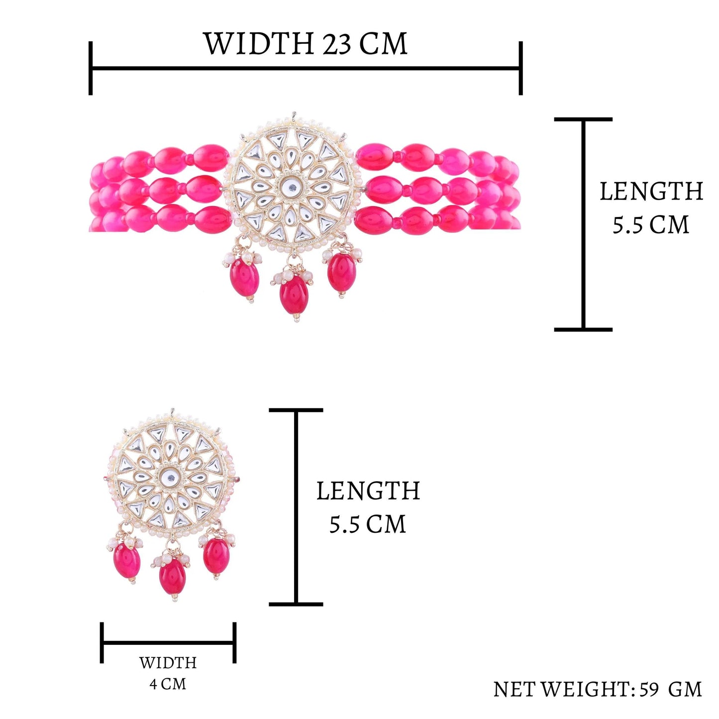 Pink Arshi Choker Set