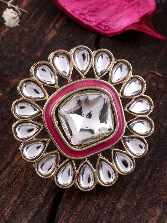 Pink Lata Ethnic Ring