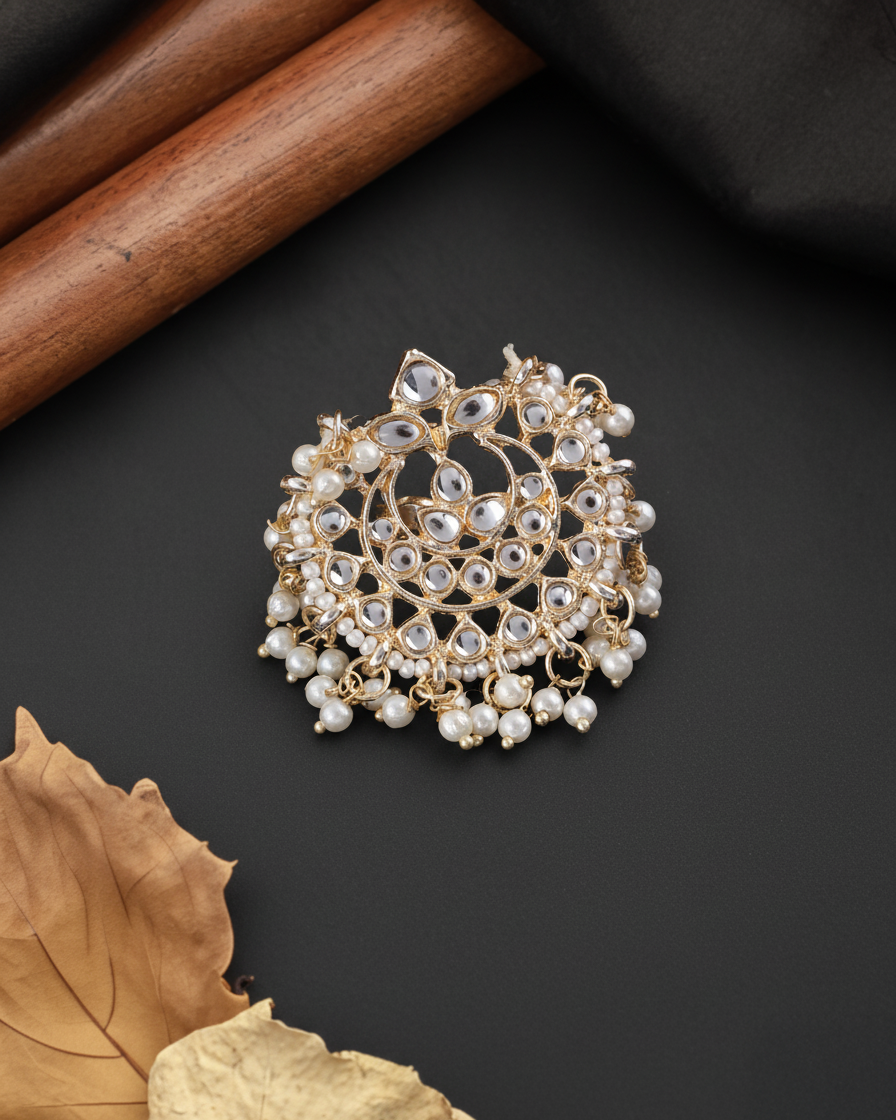 Surbhi Pearl Ethnic Ring - Gold