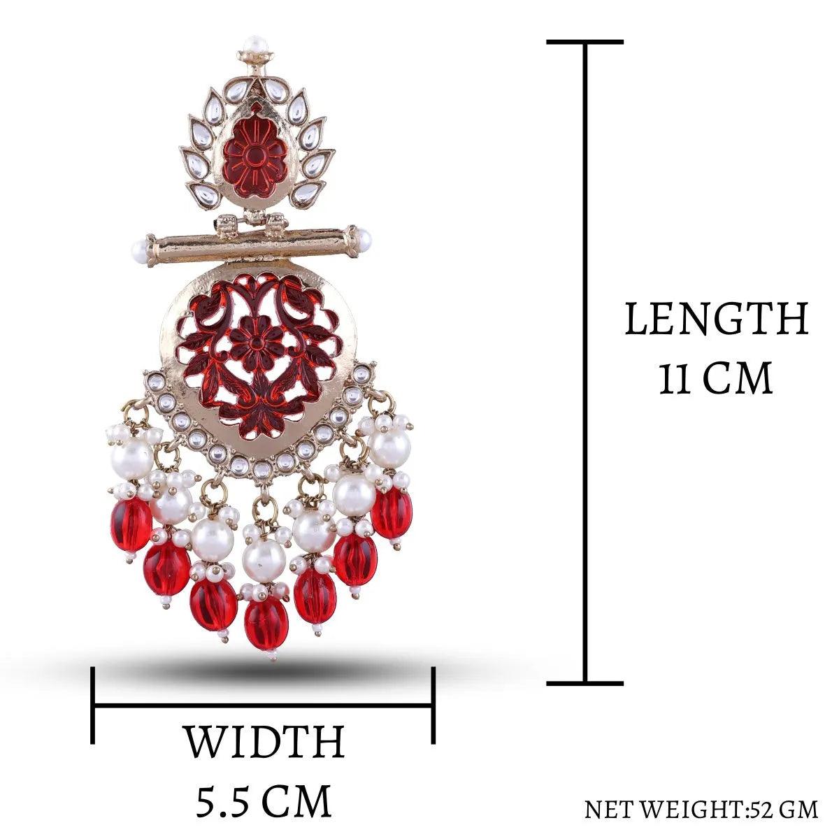 Red Sohum Chandbali