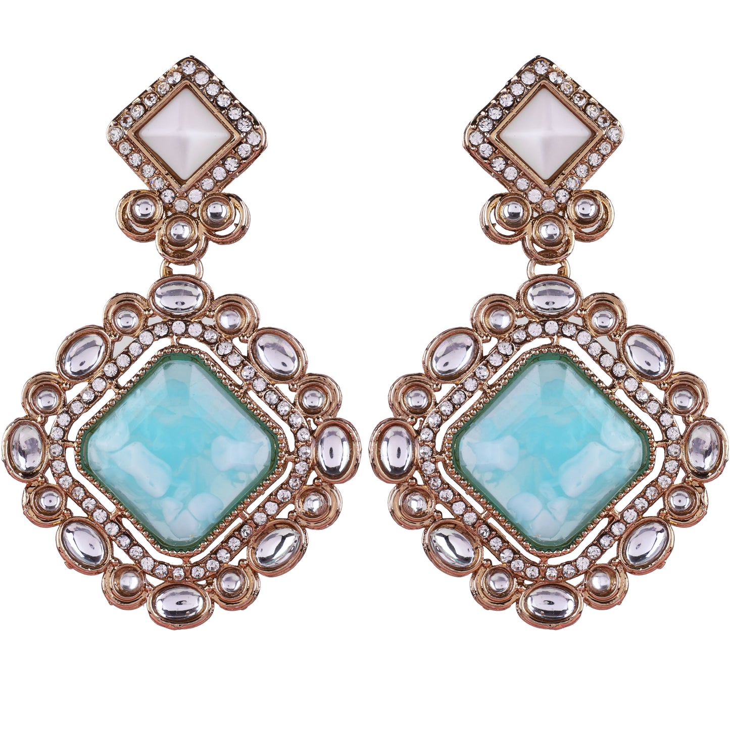 Turquoise Raashi Zircon Earring