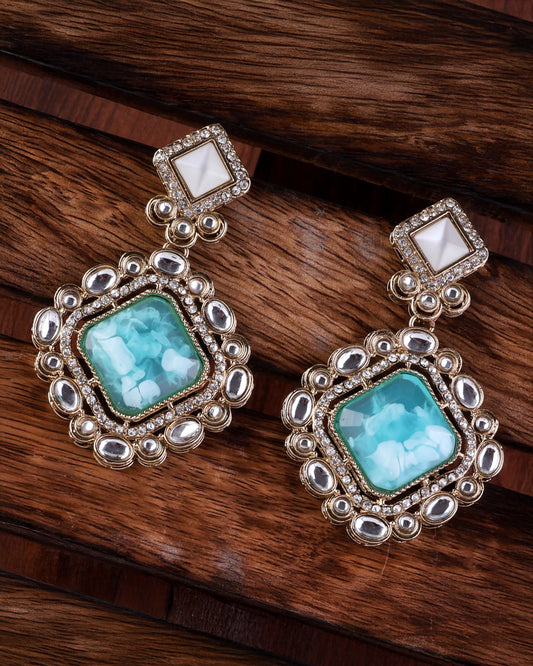 Turquoise Raashi Zircon Earring