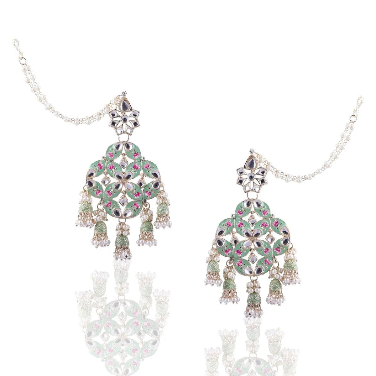 Mint Nyasa Designer Earring with Sahara