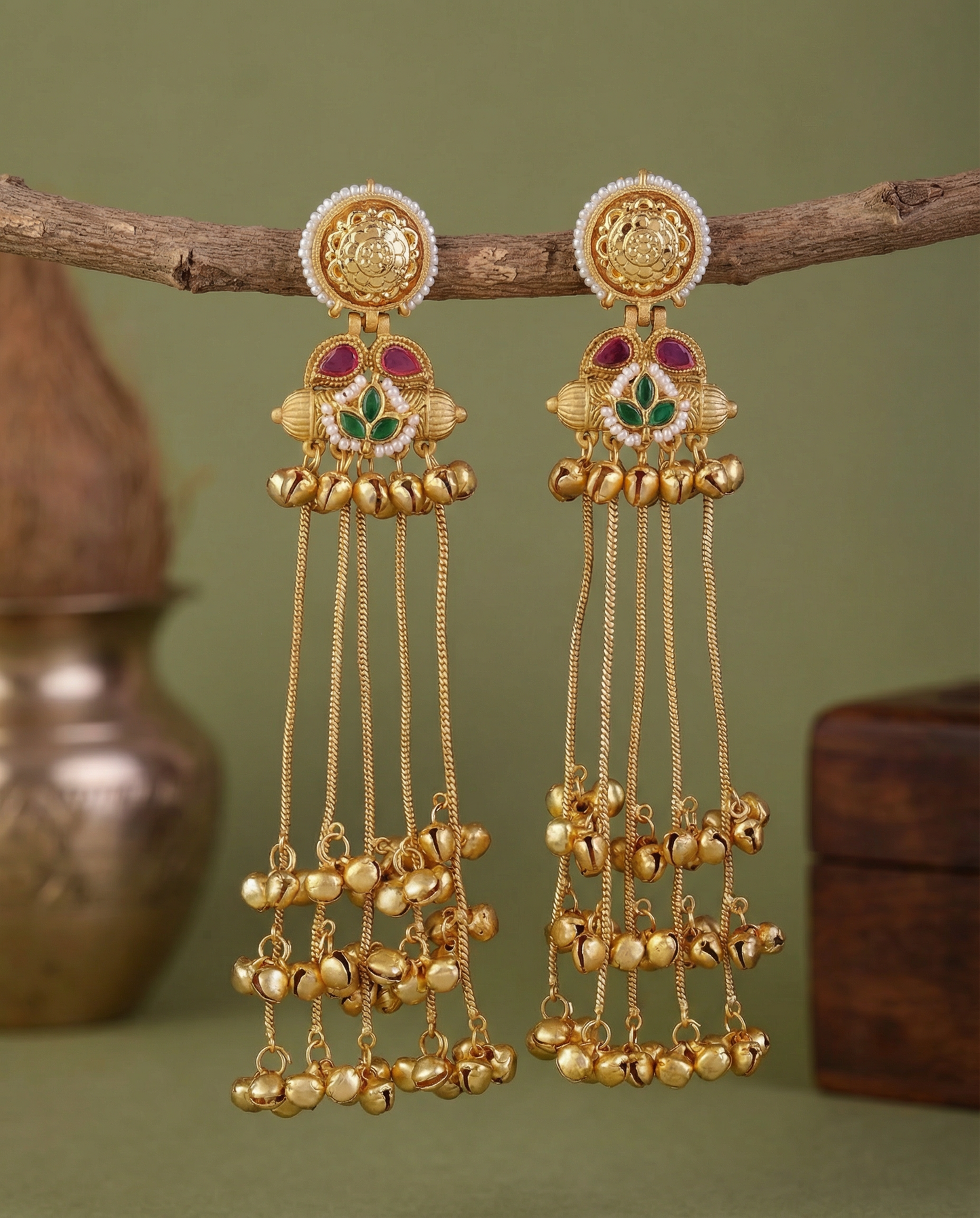 Ariba Premium Kashmiri Brass Lookalike Earring