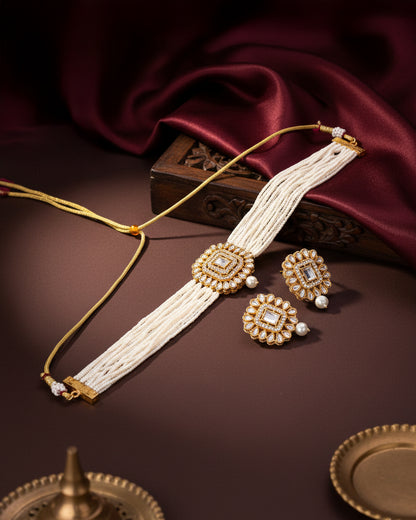 Pearl Hasan Choker Set