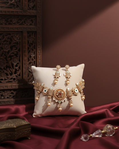 Meeta Rajwada Necklace Set with Earring