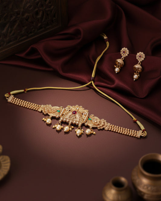 Ginni Rajwada Necklace Set with Earring