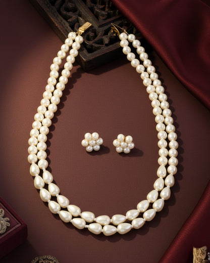 Aatish Pearl Necklace – 2 Layer