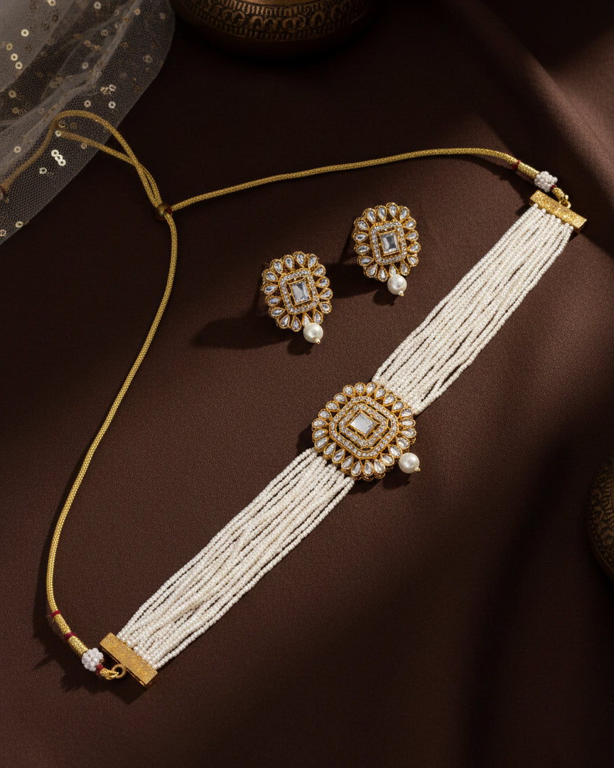 Pearl Hasan Choker Set