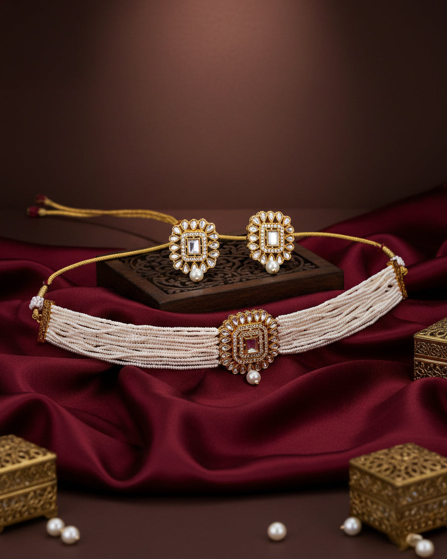Pearl Hasan Choker Set