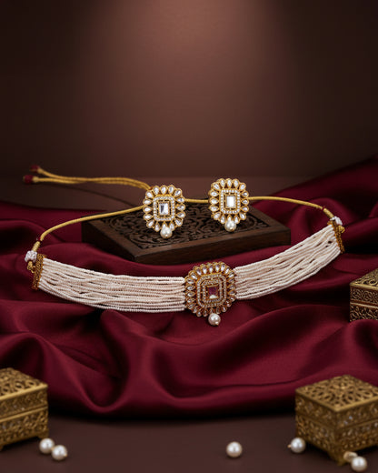 Pearl Hasan Choker Set