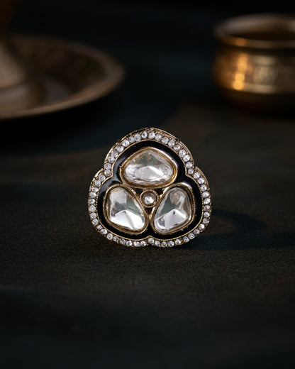 Black Suryansh Meenakari Ring