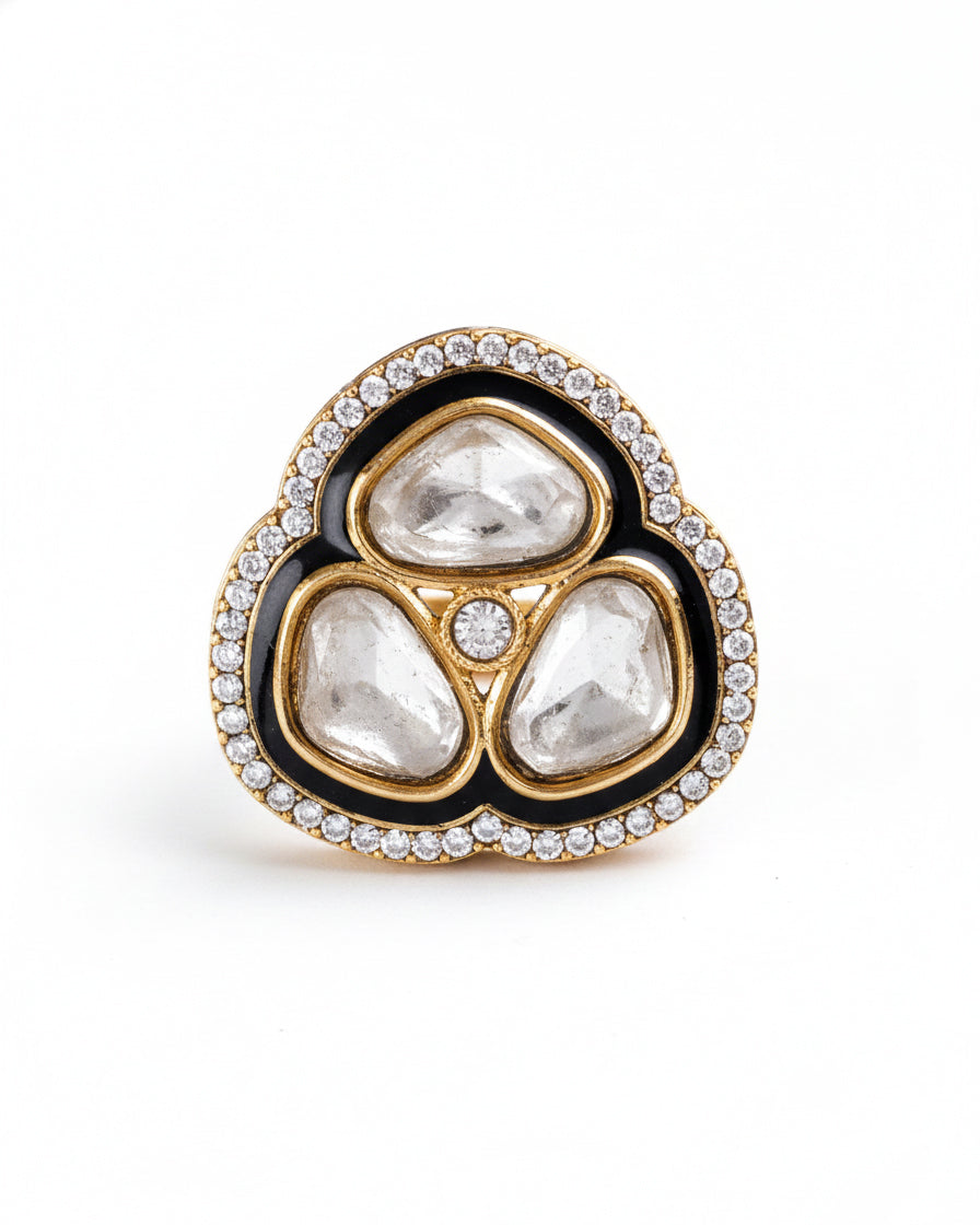 Black Suryansh Meenakari Ring