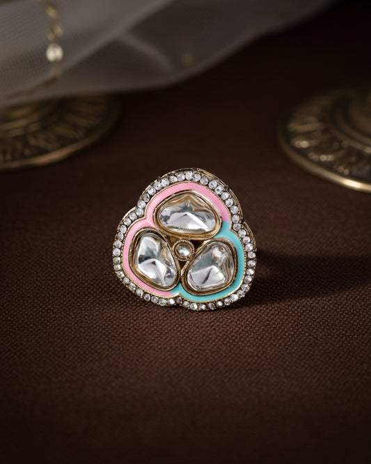 Pastel Suryansh Meenakari Ring
