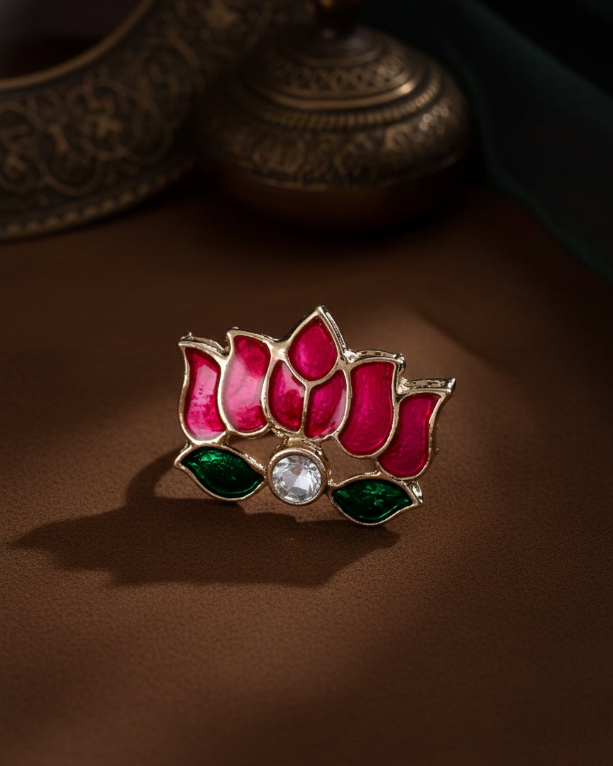 Pushkara Lotus Traditional Ring - Copper