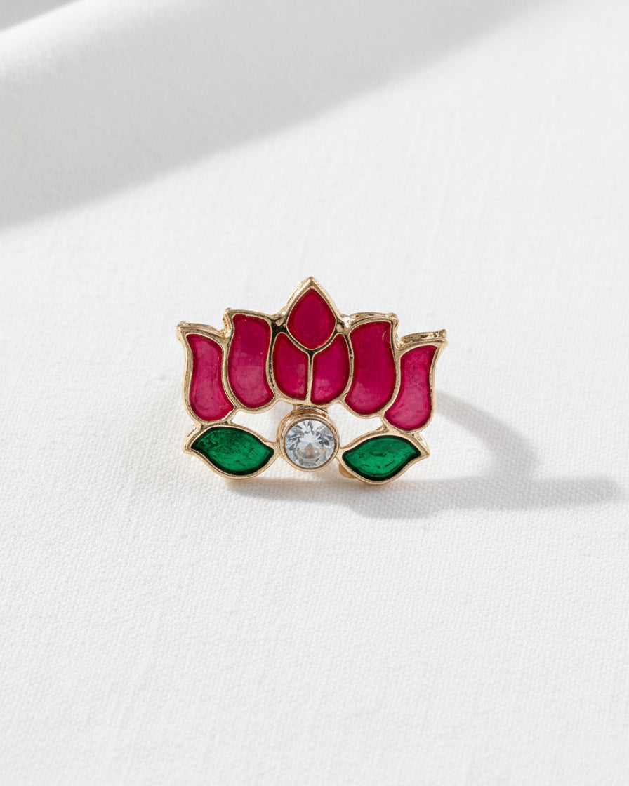 Pushkara Lotus Traditional Ring - Copper