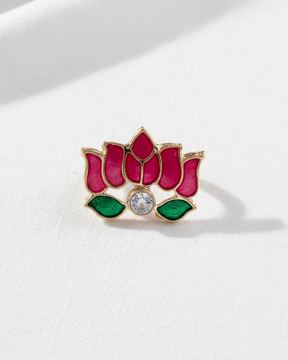 Pushkara Lotus Traditional Ring - Copper