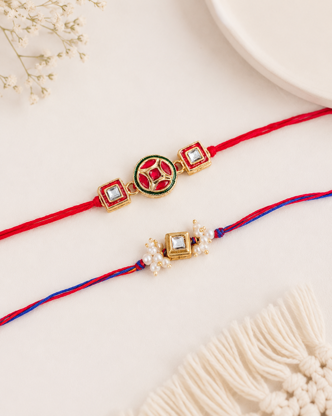 Arin-Ved Rakhi Set Pack of 2 | Tilak Set Included