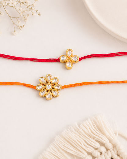 Vidhusha Pack of 2 Rakhi Set | Tilak Set Included