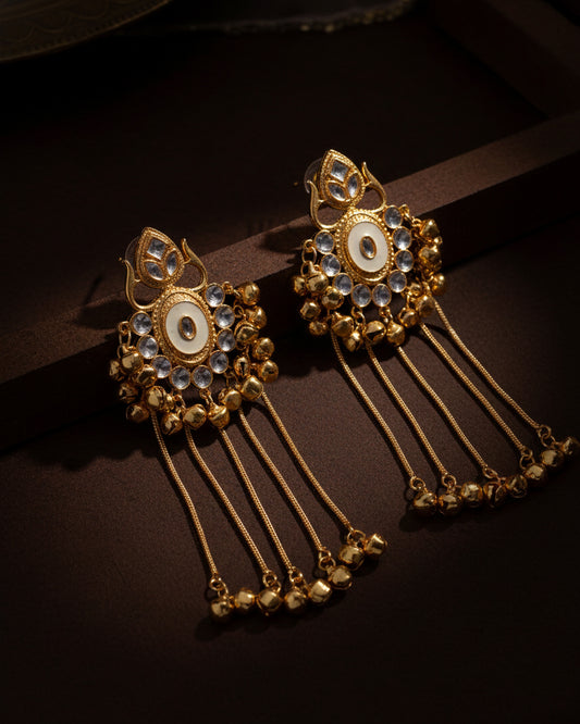 Ivory Shriqala Kashmiri Look Ghunghru Earring