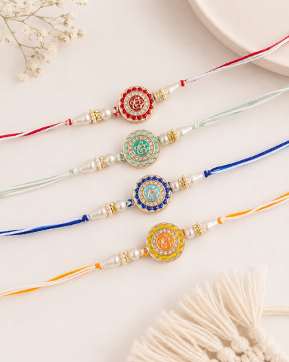 Ek Onkar Rakhi For Brother Pack of 4 | Tilak Set Included