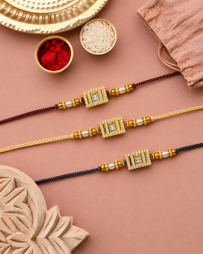 Carolina Rakhi Set Pack of 3 | Tilak Set Included