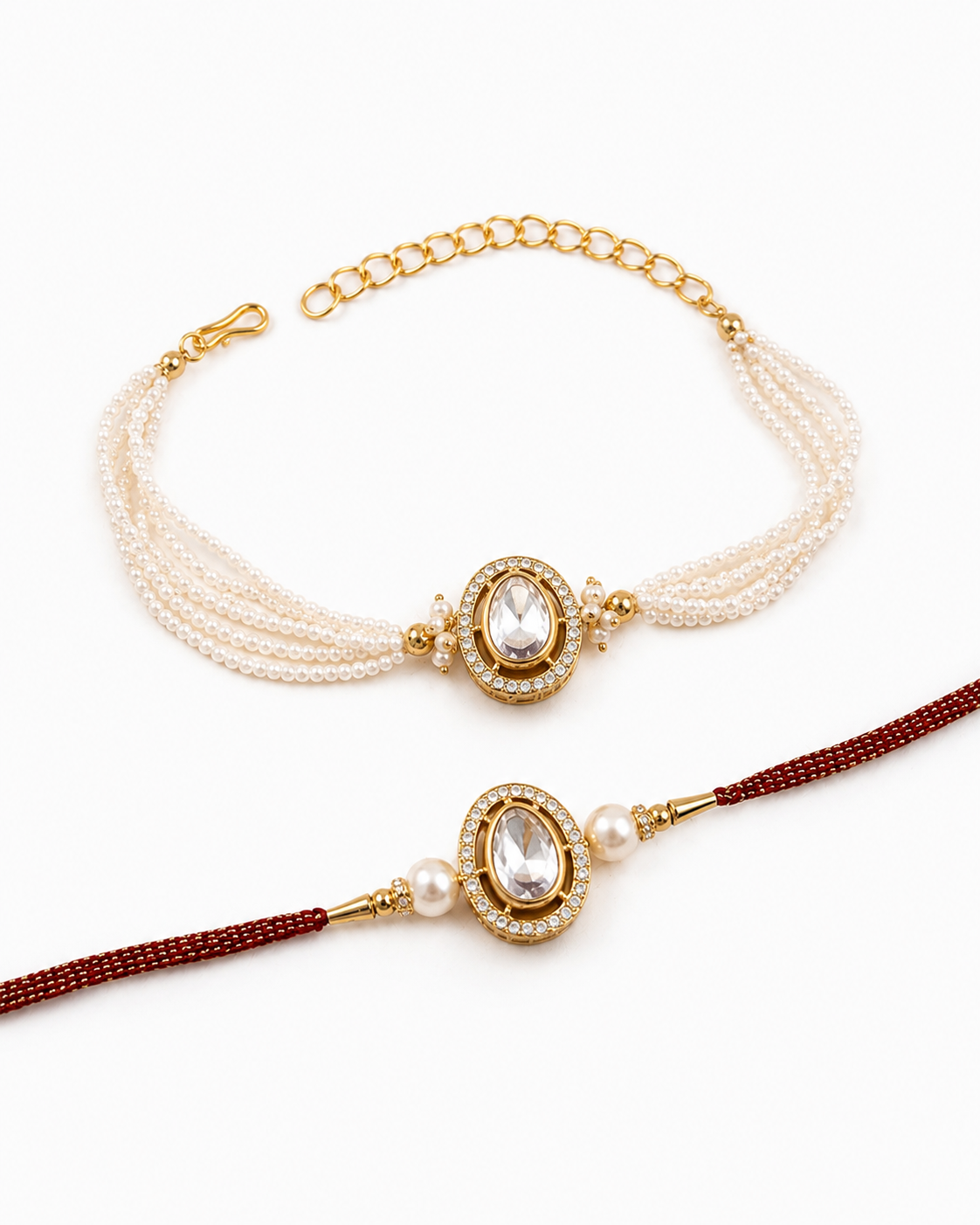 Tvesha Bhaiya Bhabhi Rakhi Bracelet Set | Tilak Set Included