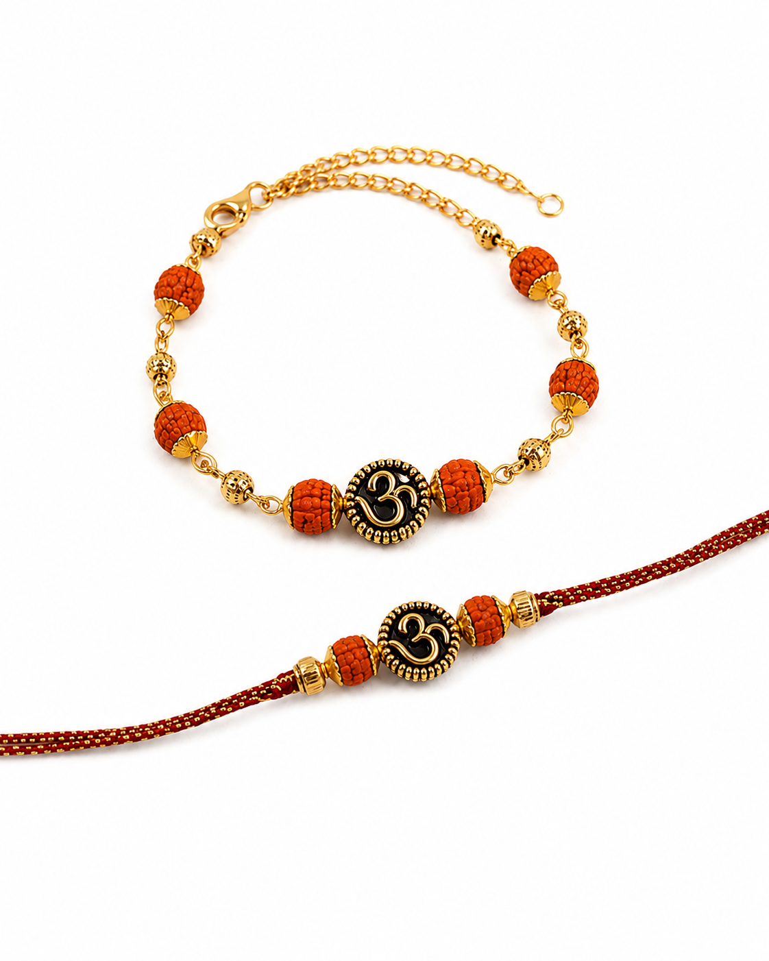 Vrishti Bhaiya Bhabhi Rakhi Bracelet Set | Tilak Set Included