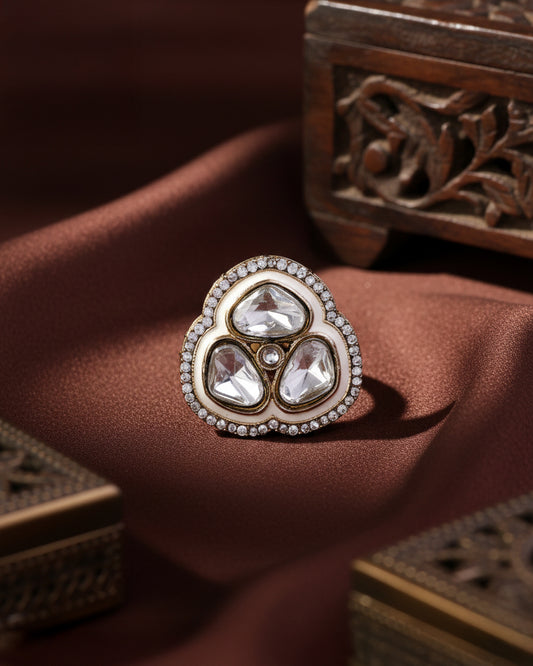 Ivory Suryansh Meenakari Ring
