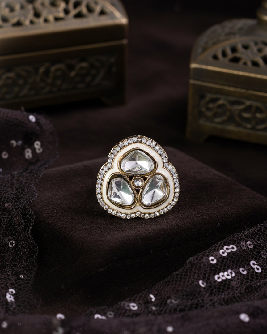 Ivory Suryansh Meenakari Ring