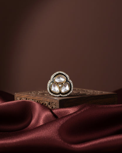 Black Suryansh Meenakari Ring