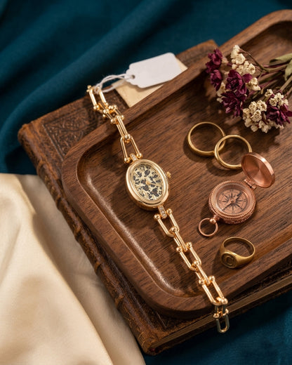 Theo Quartz Wrist Watch - Gold