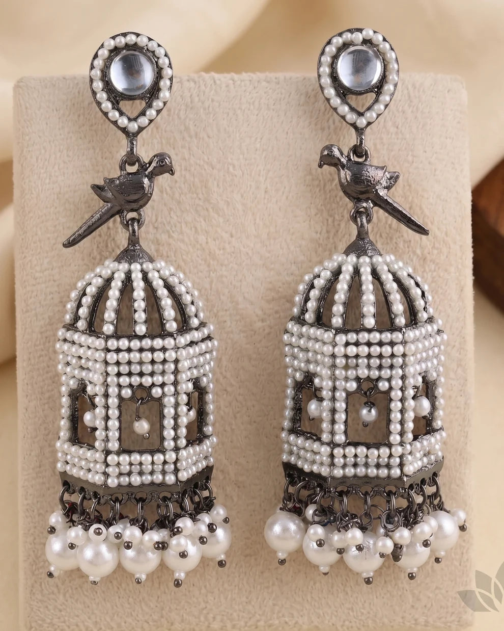Pearl Cage Jhumka