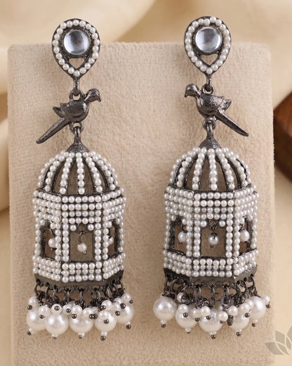 Pearl Cage Jhumka