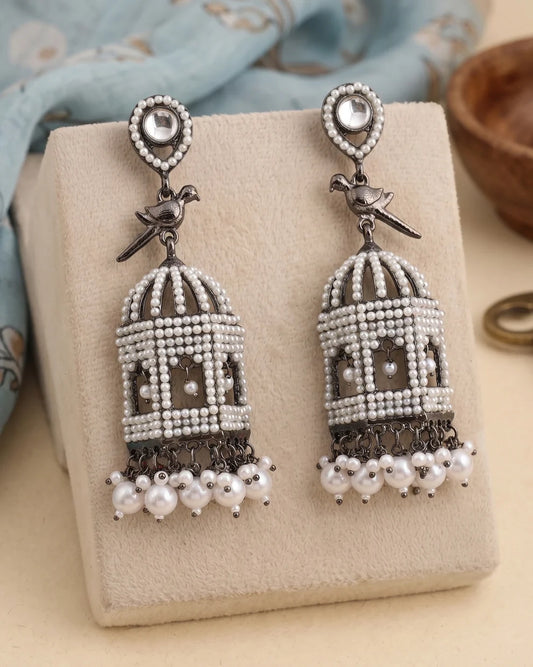 Pearl Cage Jhumka