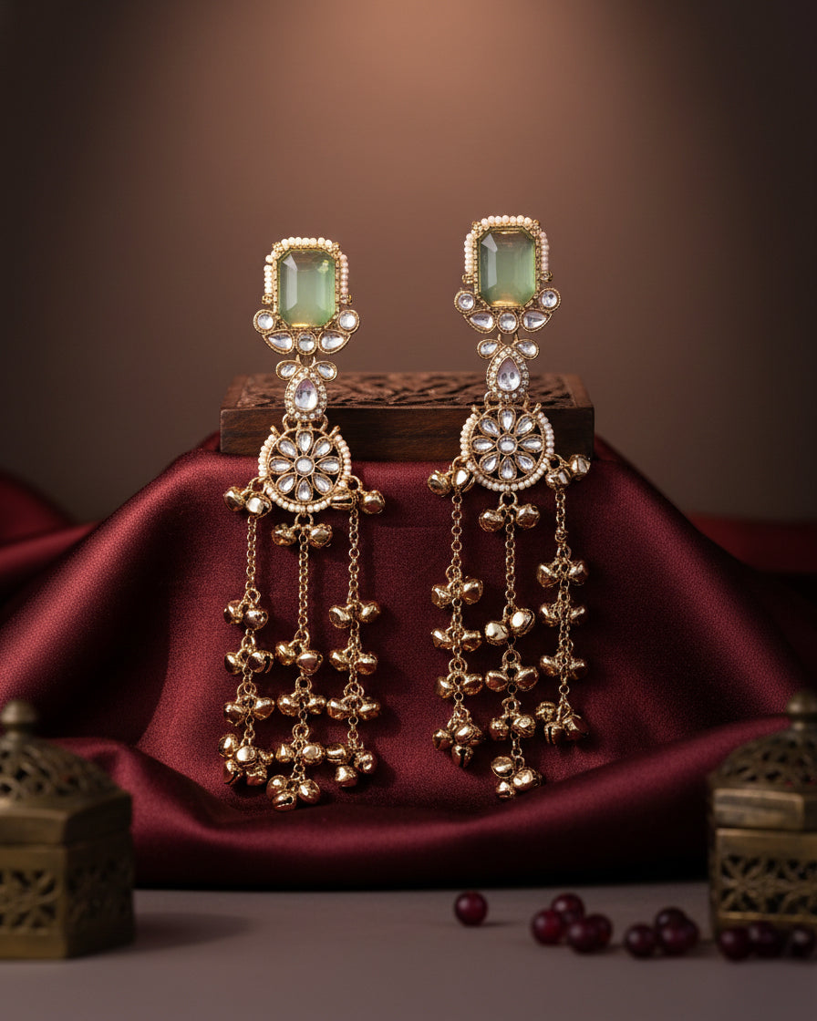 Olive Mehvisha Kashmiri Look Ghunghru Earring