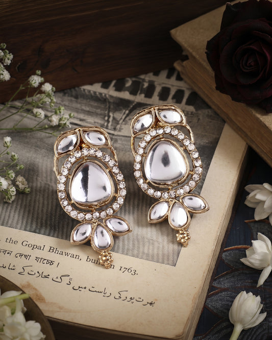 Sujata Zircone Polki Dupe Stud Earring